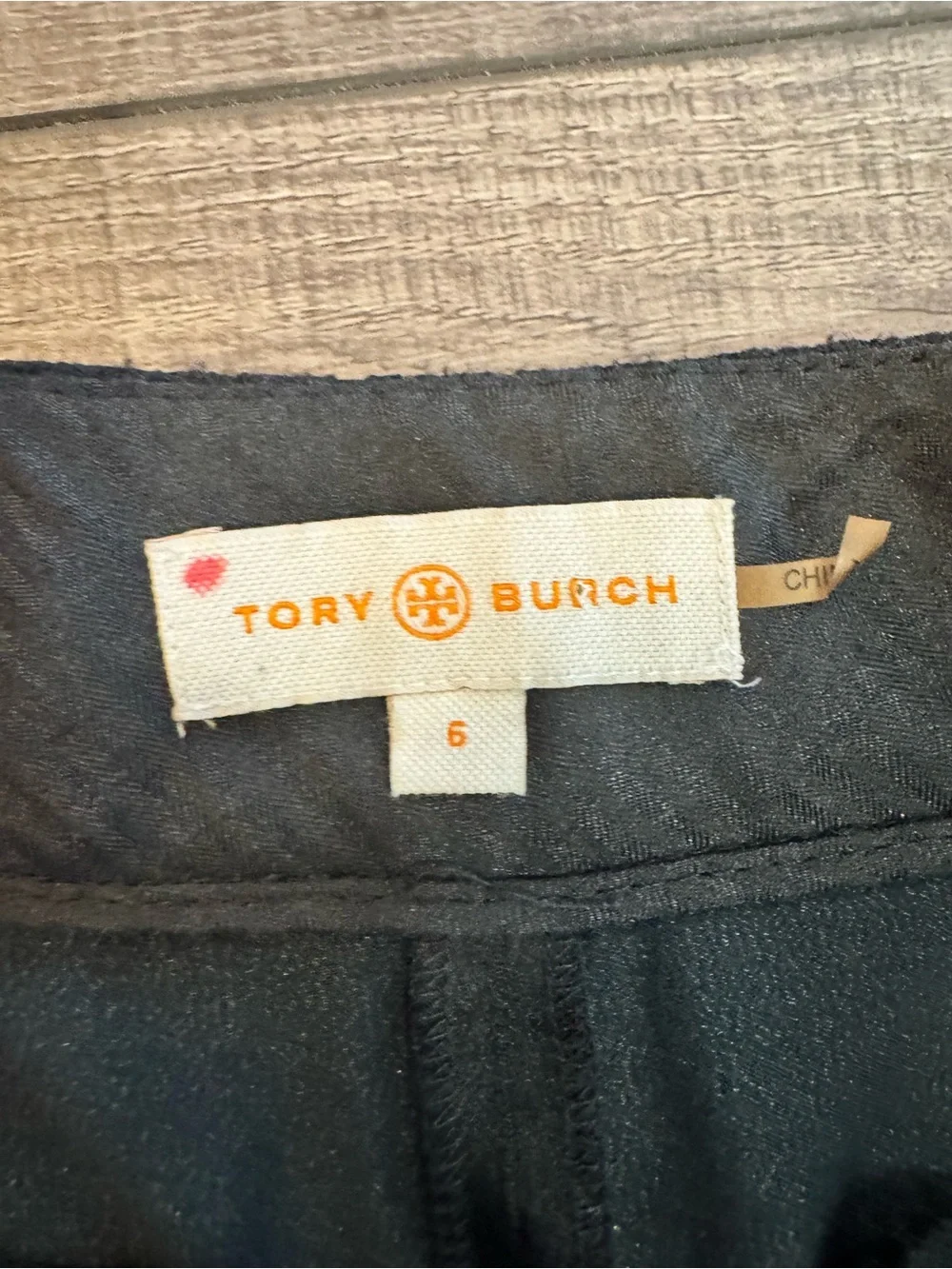 Tory Burch Satin Black Cropped Pants Size 6